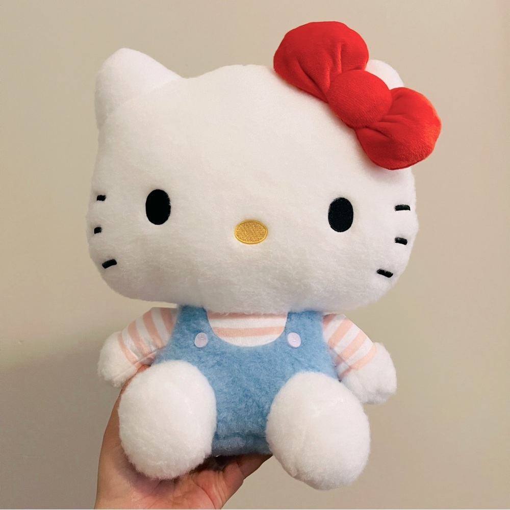 🌹 Sanrio Classic Hello Kitty Blue Big 11” Plush Round 1 Authentic New